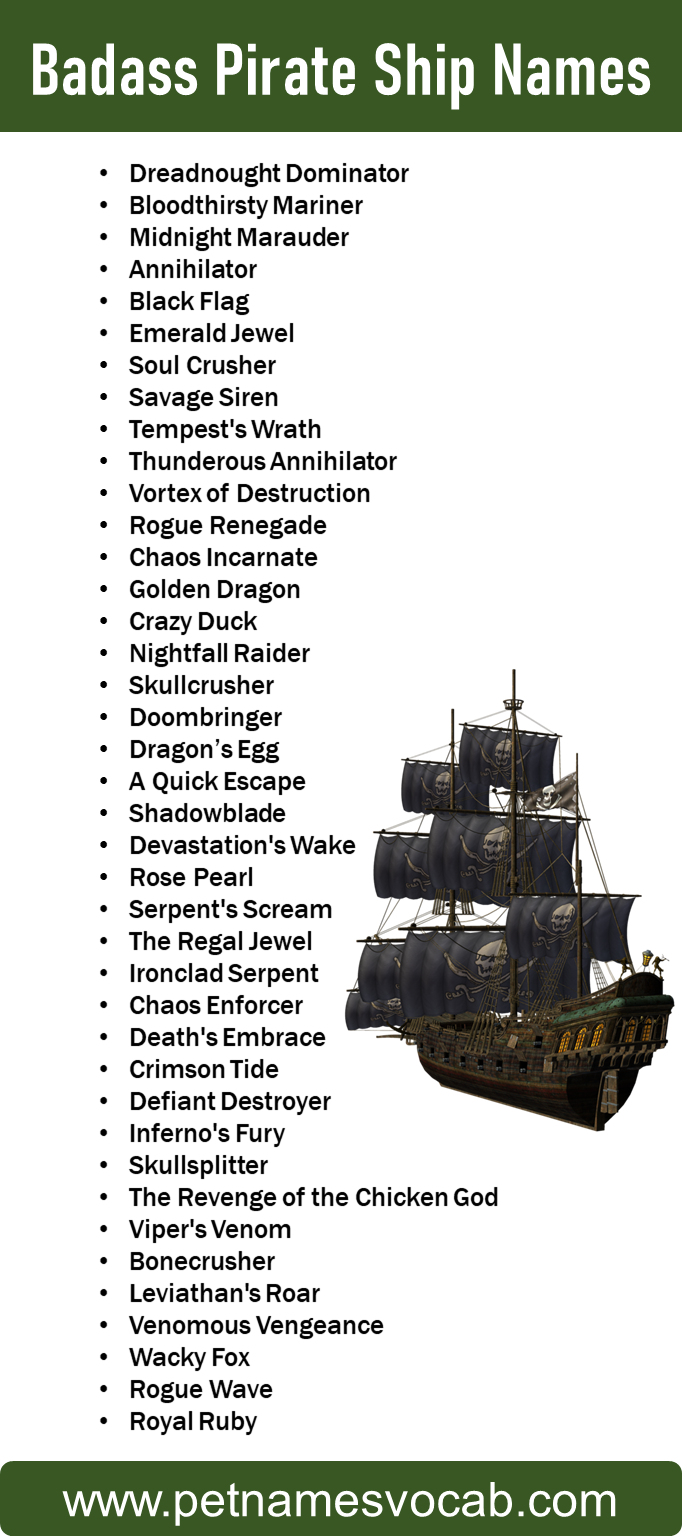 Badass Pirate Ship Names