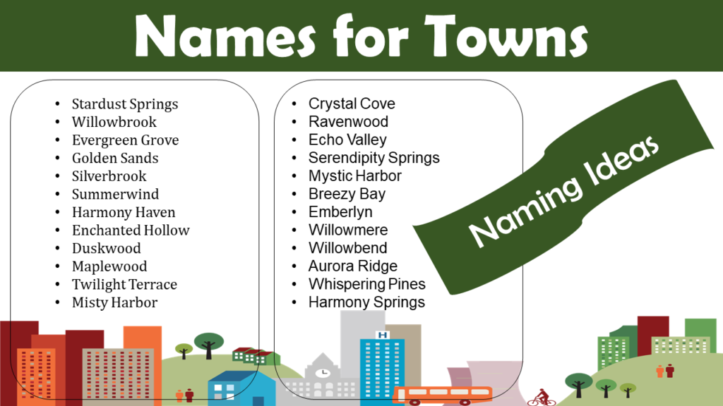 Names for Towns: Unique, Funny, Fantasy and Cute Ideas - Pet Names Vocab