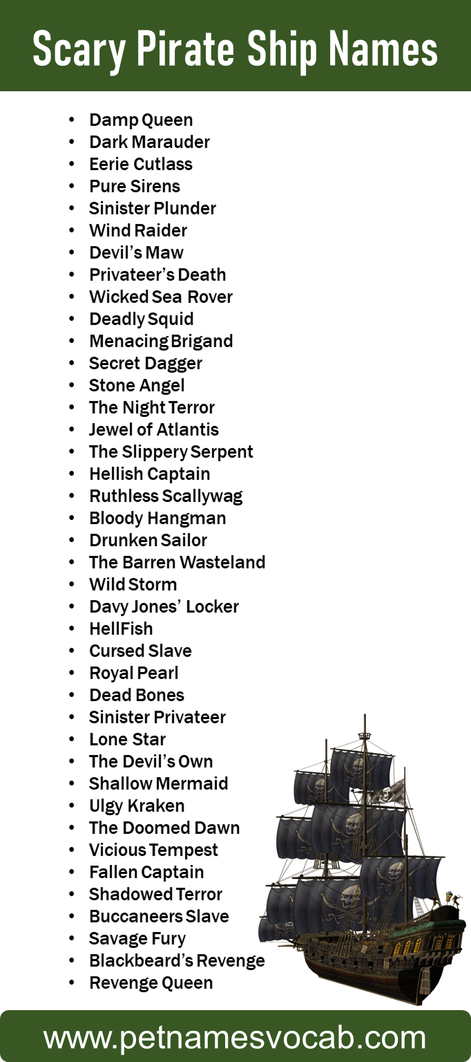Scary Pirate Ship Names