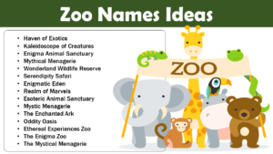Zoo Names Ideas