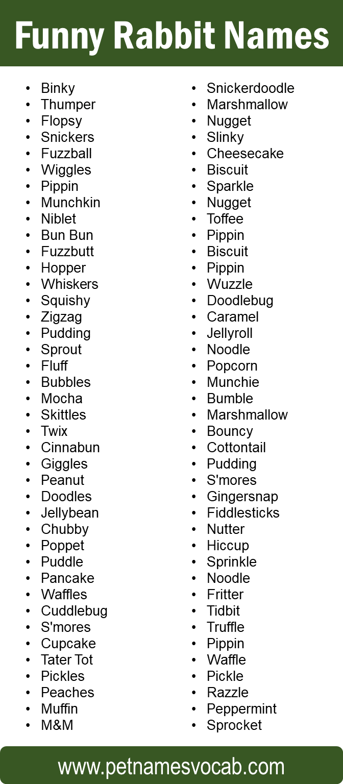 Funny Rabbit Names