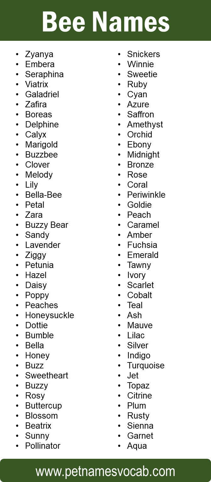 Names for Bee