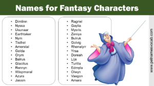 Names for Fantasy Characters