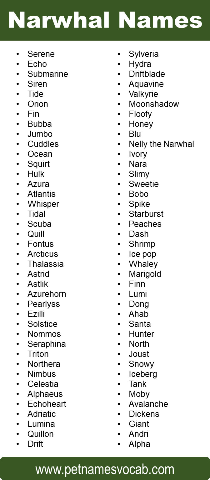 Names for Narwhal