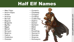 Half Elf Names