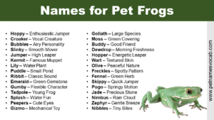 Names for Frogs