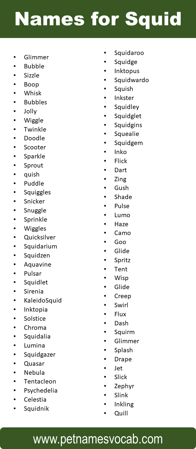squid names